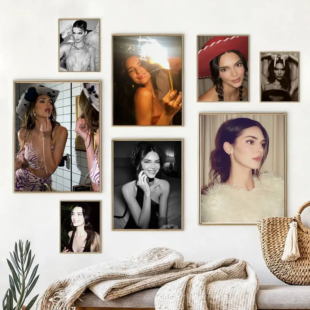 

K-Kendall Jenner The Supermodel Poster High Quality Dorm Living Room Aesthetic Wall Decoration Painting Stickers Gift