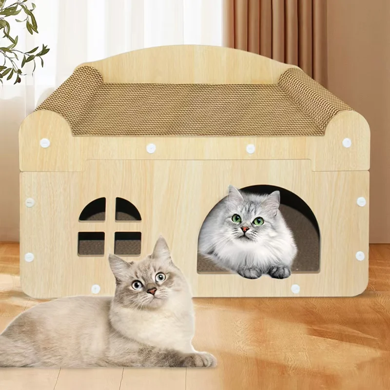 Cat Nest House Sofa Detachable Multi functional Cat Scratch Board Two layer Cat Villa Nest Vertical Four seasonUniversalCatHouse