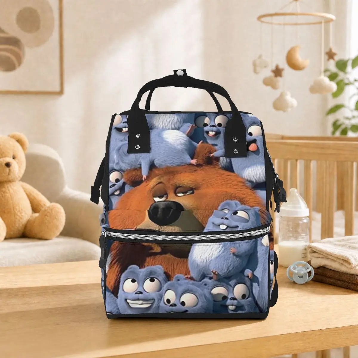 Grizzy And The Lemmings Student Backpack School Bag Hiking Travel Daypack for Men Women Bookbag Shoulder Bags