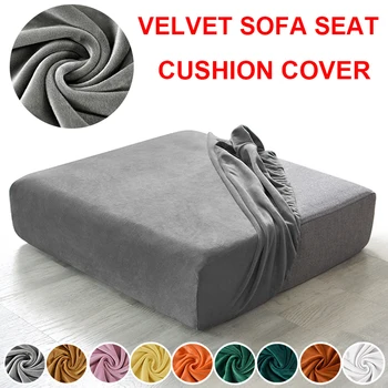 Super Velvet Sofa Cushion Cover Elastic Thick L Shape Corner Armchair Sofa Cover Slipcover
