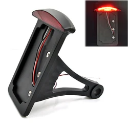 Motorcycle Brake Stop Light License Plate Holder Side Mount With Led Taillight For Harley Sportsters Bobber Chopper Iron