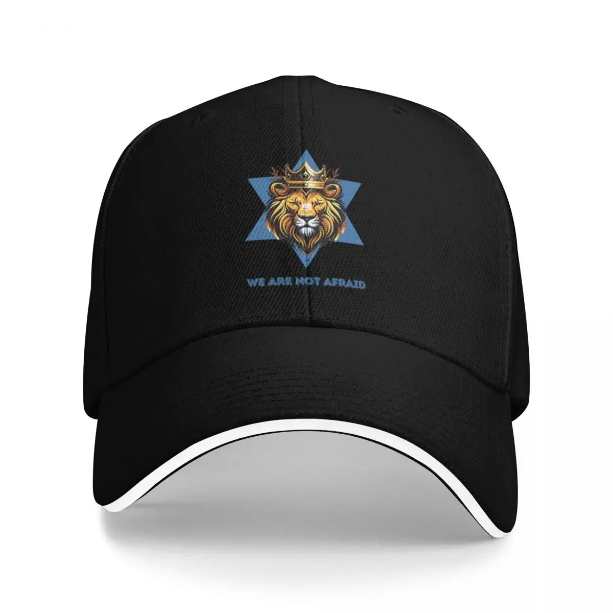 New We Are Not Afraid In Blue. Lion of Judah. Baseball Cap Hat Man Luxury Designer Hat cute tea Hat For Women Men's