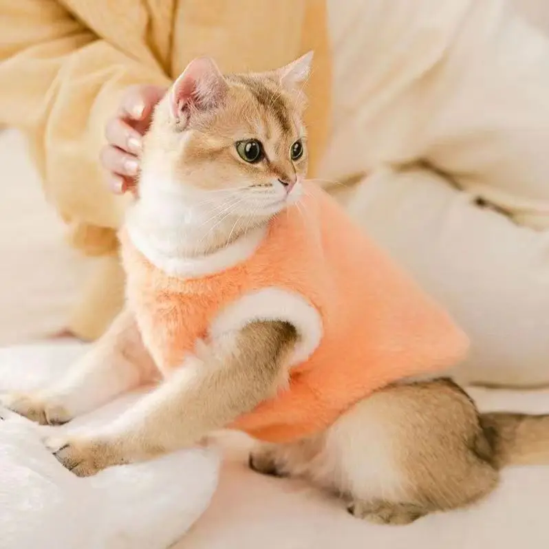 

Cute Cat Hooded Vest for Keep Your Pet Warm and Fashionable in Autumn and Winter,Environmentally Friendly Fabric，Pet Accessories