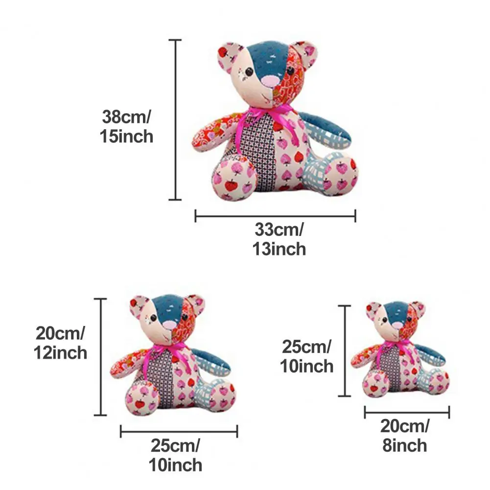 10Pcs 10/12/15Inch Acrylic Memory Bear Template Rulers Memory Bear Sewing Pattern Patchwork Ruler Templates Sewing Cutting Ruler