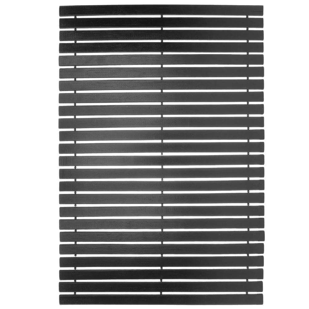 

Bamboo Non-Skid Shower Mat Bathroom Floor Mat Elegant Hotel Door Entry Rug Anti-Slip Foot Pad Comfortable Pressure