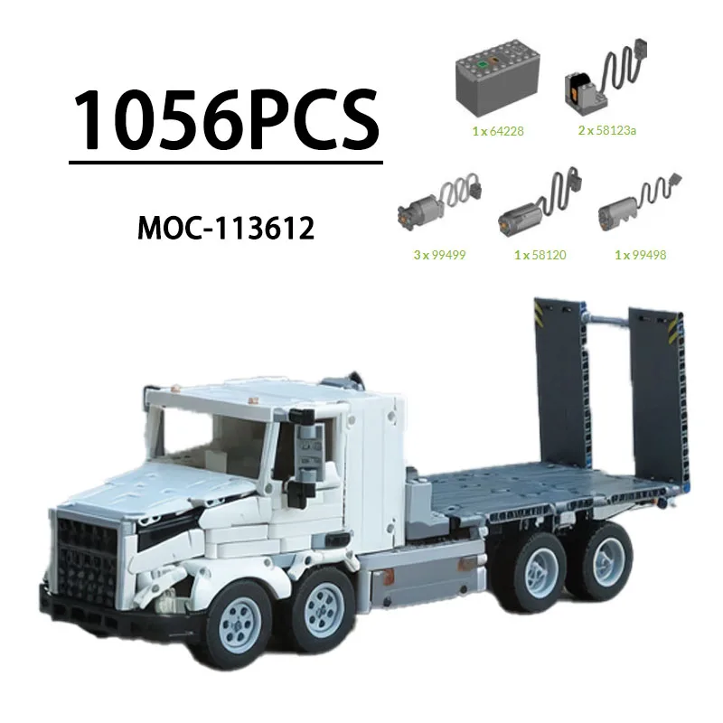 

MOC-113612 Модель грузовика из строительных блоков, 1056 деталей, развивающая игрушка для детей на день рождения, Рождество и Новый год, подарок