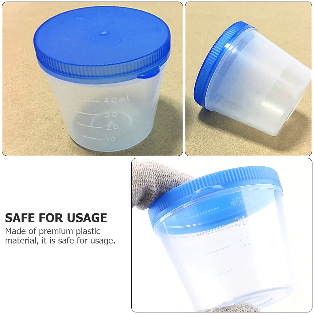 

30pcs Plastic Beakers 40Ml Graduated Lab Cups Heat Resistant For Laboratory Research Chemistry Education