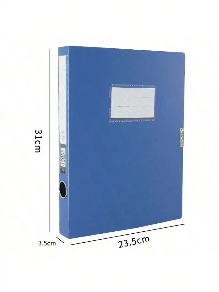 Foldable File Box A4 Document Box Large Capacity PP Data Storage Box Contract Voucherolder 1/5pc Random Label Multiple Sizes