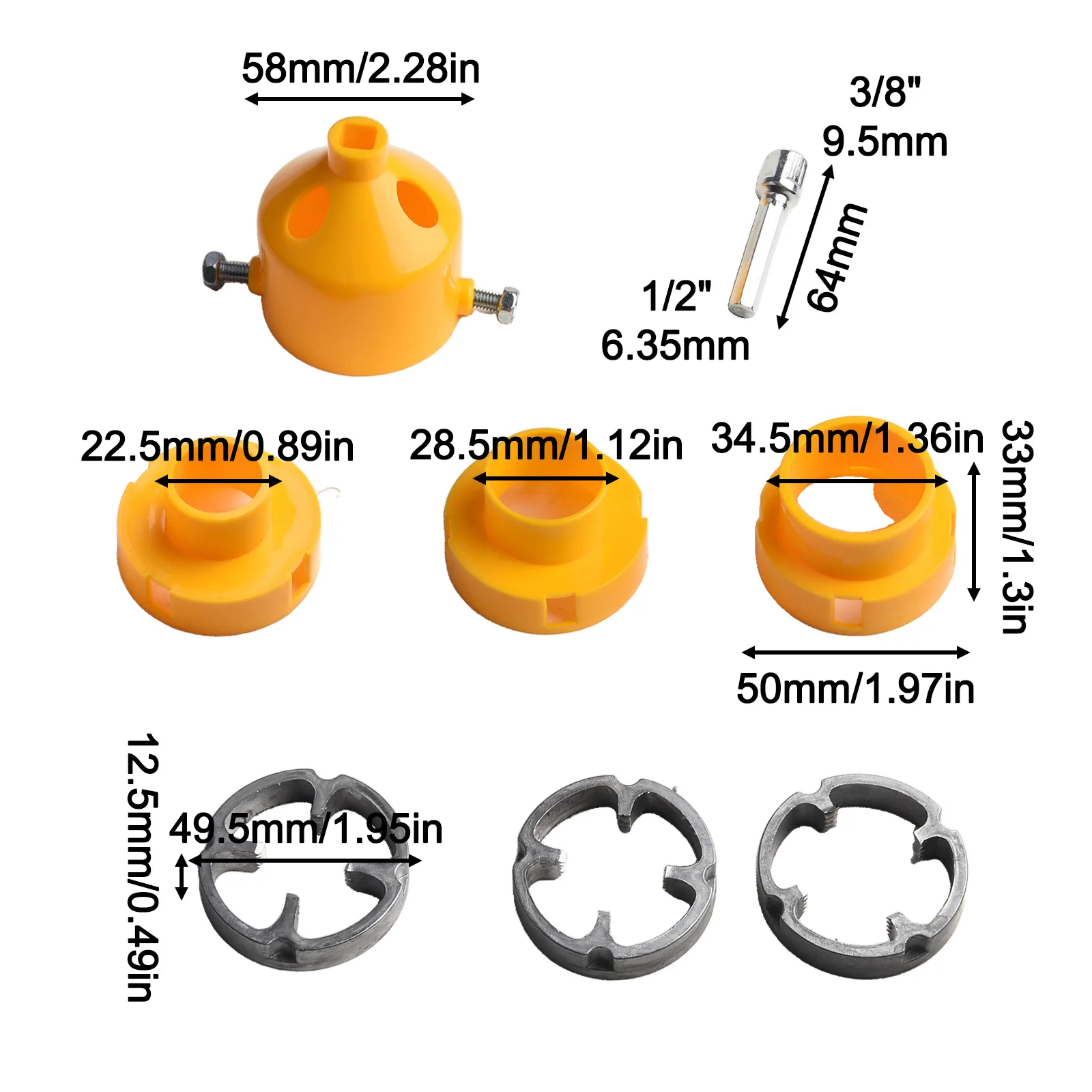 Electric Drill Thread Maker Pipe Thread Dies PVC Pipe Threader Kit 3 Thread Sizes Included Compatible With PVC Pipes