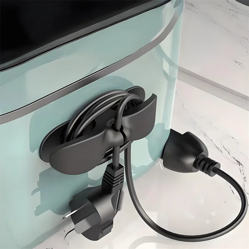 1pcs Charging Cable Organizer Wall Mounted Plastic Wire Winding Tool Kitchen Electrical Appliance Wire Organizer Home Tool