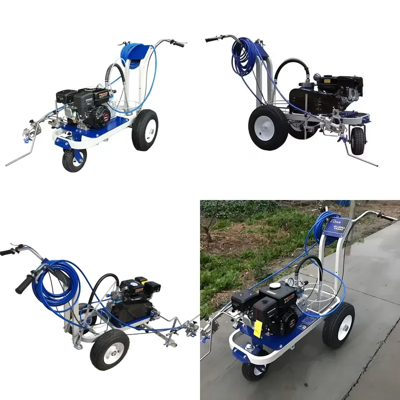 for SW-5D Hand Push Airless Wire Stripping Machine Pavement Cold Paint Road Marking Machine Parking Lot Spray Paint Wire