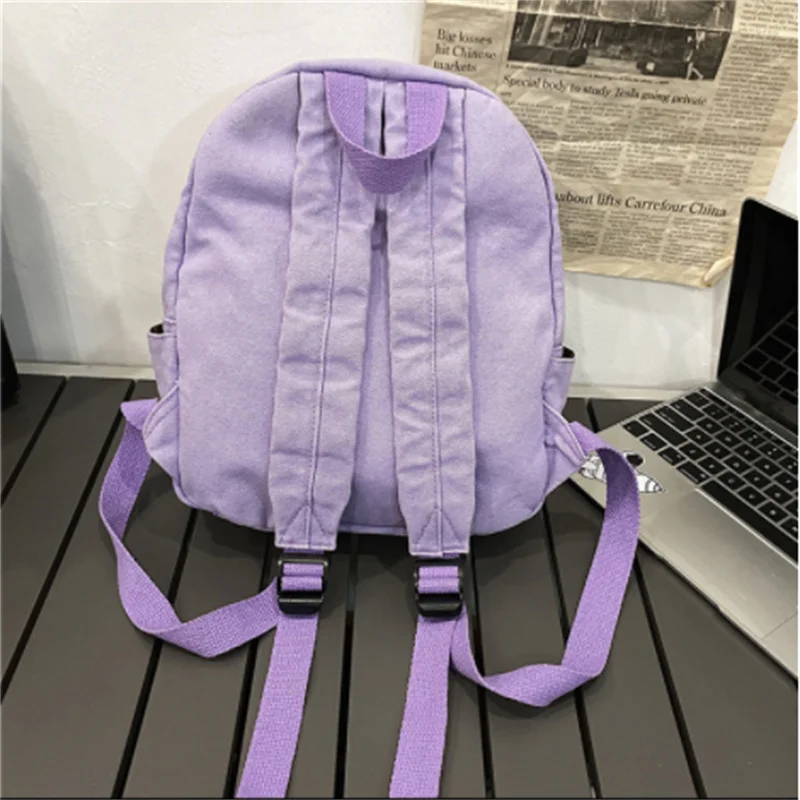 Canvas Women Small Backpack Vintage Feminina School Mini Backpack Women Bagpack Female Solid Girl Mochilas