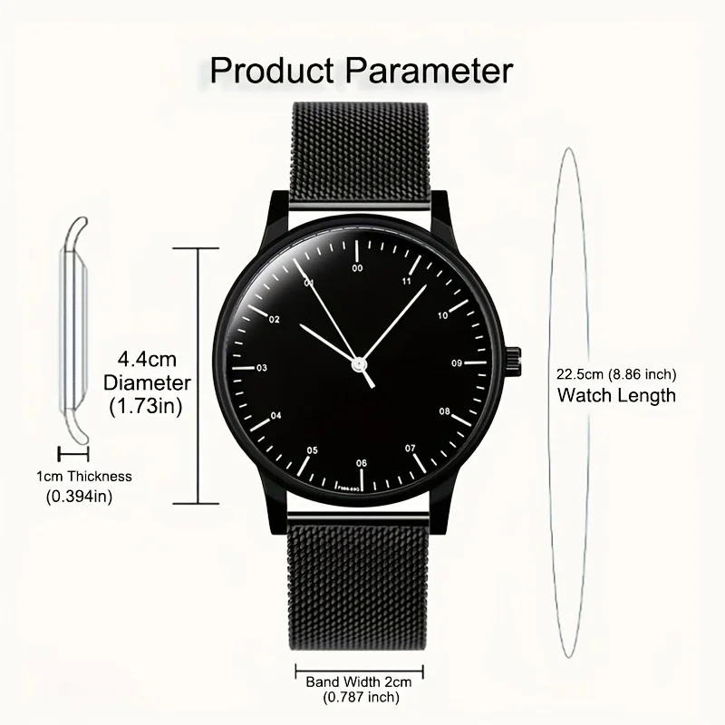 Counterclockwise Watch, Men's Watch, Reverse Rotating Business Watch, Women's Wristwatch, Creative Design That Moves Backwards