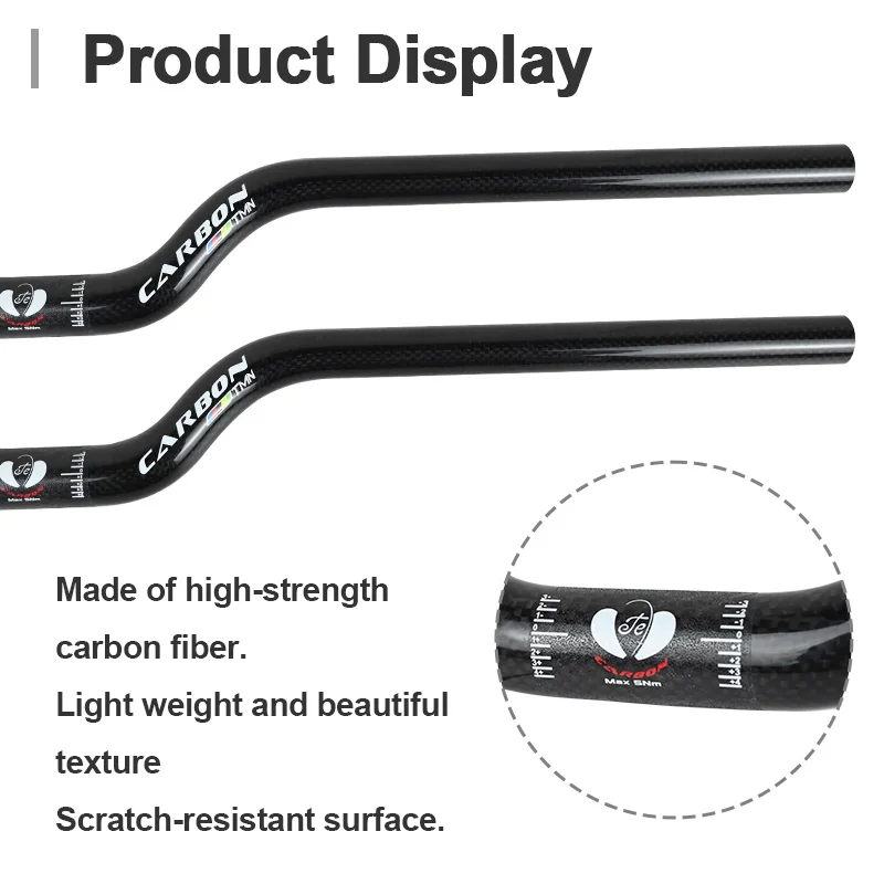 MTB Bicycle Carbon Handlebar 25.4/31.8mm Mountain Bike Riser Handlebar Carbon Fiber 680/700/720/740mm Folding Bar Cycling Part