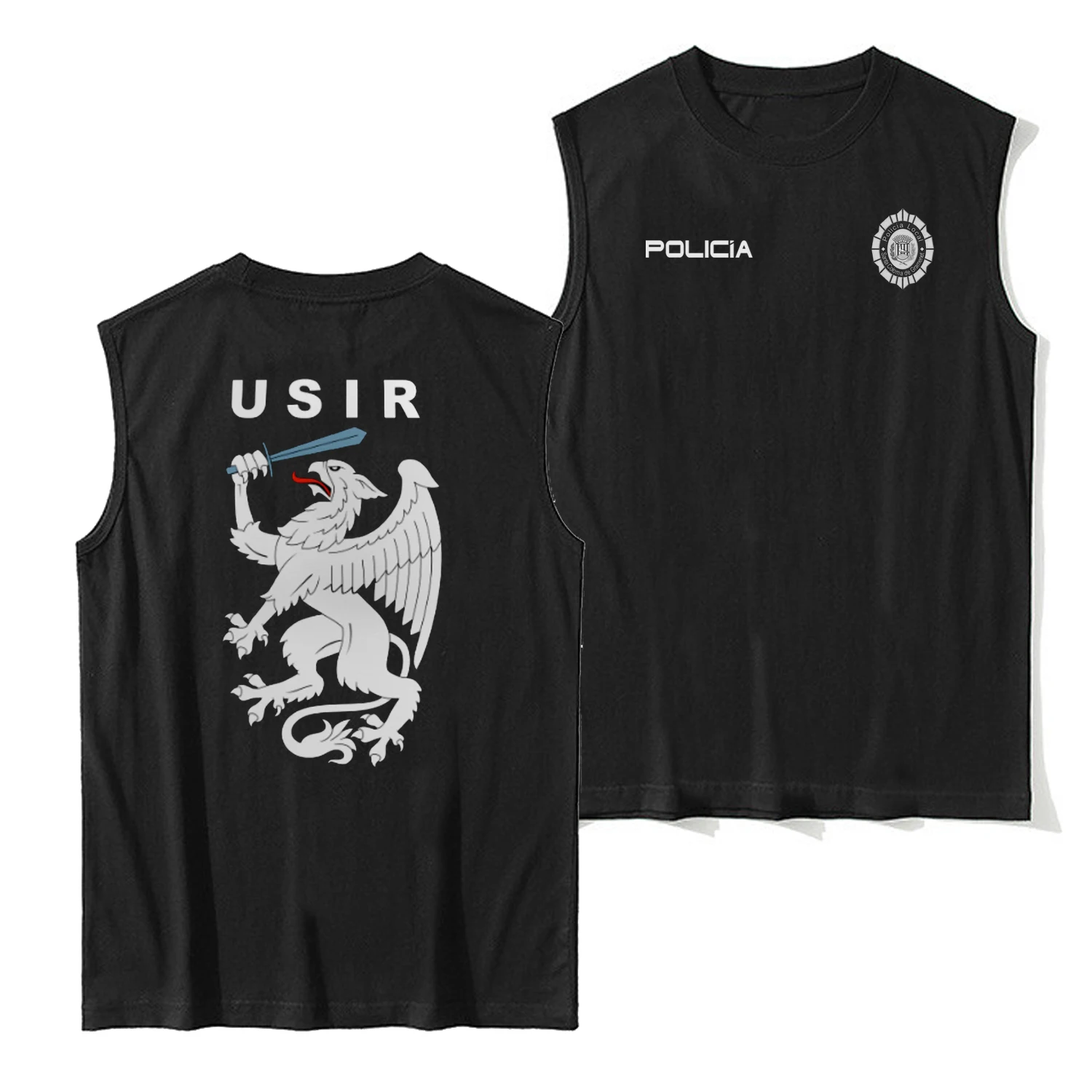 

Chaleco USIR Policia Santa Coloma De Gramenet Vest 100% Cotton O-Neck Summer Casual Mens Tanktop Sleeveless Tee Shirt Streetwear