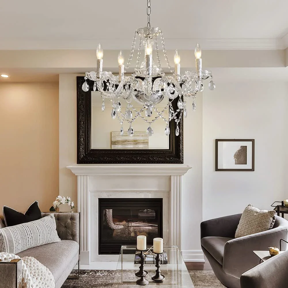 Europe Crystal Chandelier Luxury Chandeliers Home Decor Loft Living Room Bedroom Kitchen Pendant Lamps Indoor Lighting Fixture