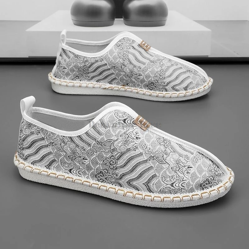 2026 new summer breathable tai chi shoes men's casual old beijing shoes women's chinese wushu shoes old peking cloth shoes