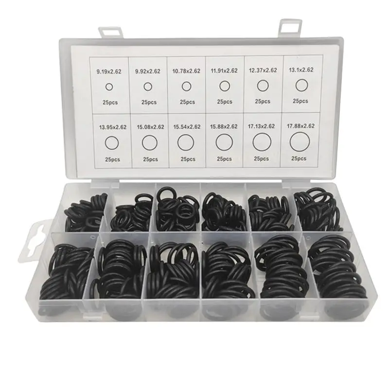 ABWZ-300PCS O-Ring Gasket Washer Kit For Plumbers Garages Pumps O-Ring Classification Kit