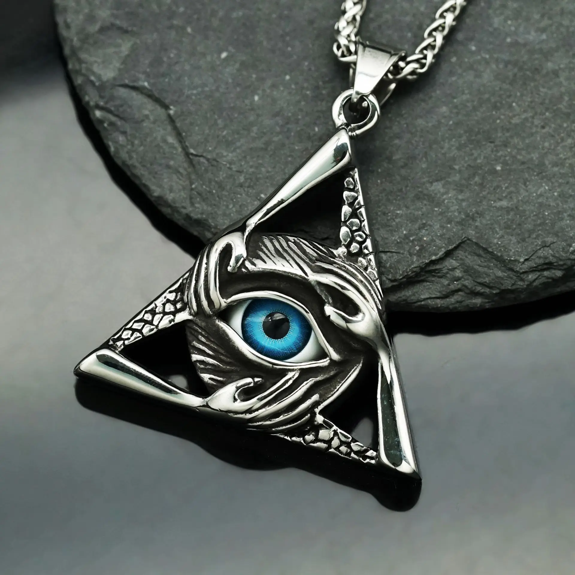 

Уникальное ожерелье с подвеской в ​​стиле ретро Besiko для мужчин, в стиле панк, хип-хоп, треугольные подвески из нержавеющей стали, цепочка, ювелирные изделия, подарки