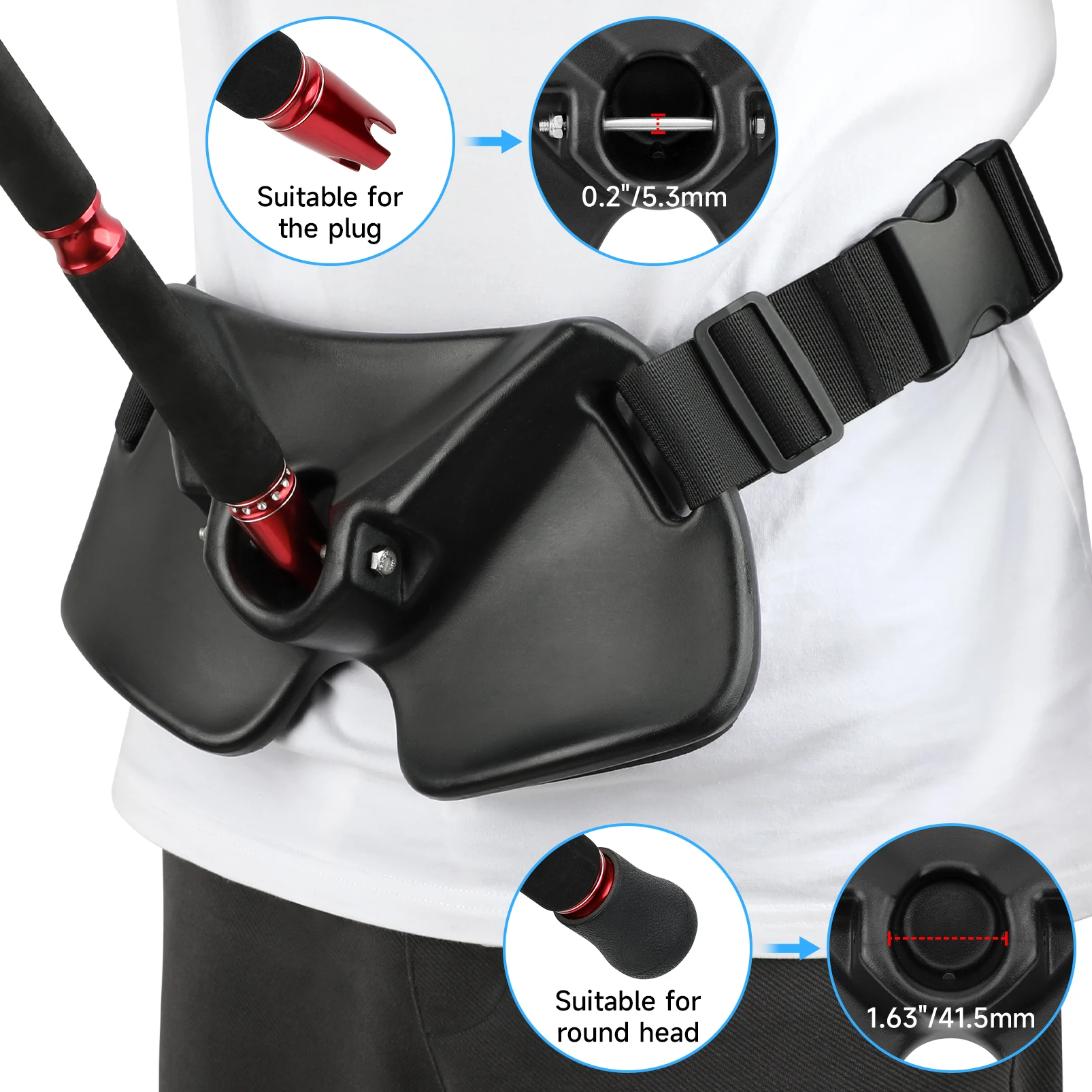 fishing belt with rod holder Ussuris 3rd Hand Clip Rotatable for Fly Fishing Ban It is more convenient to carry around HOT ! Pine Fishing Rod