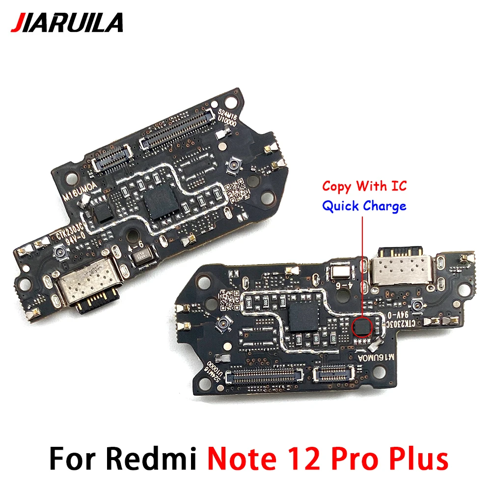 10Pcs For Xiaomi Redmi Note 12 Pro Plus USB Charging Port Mic Microphone Dock Connector Board Flex Cable Repair Parts