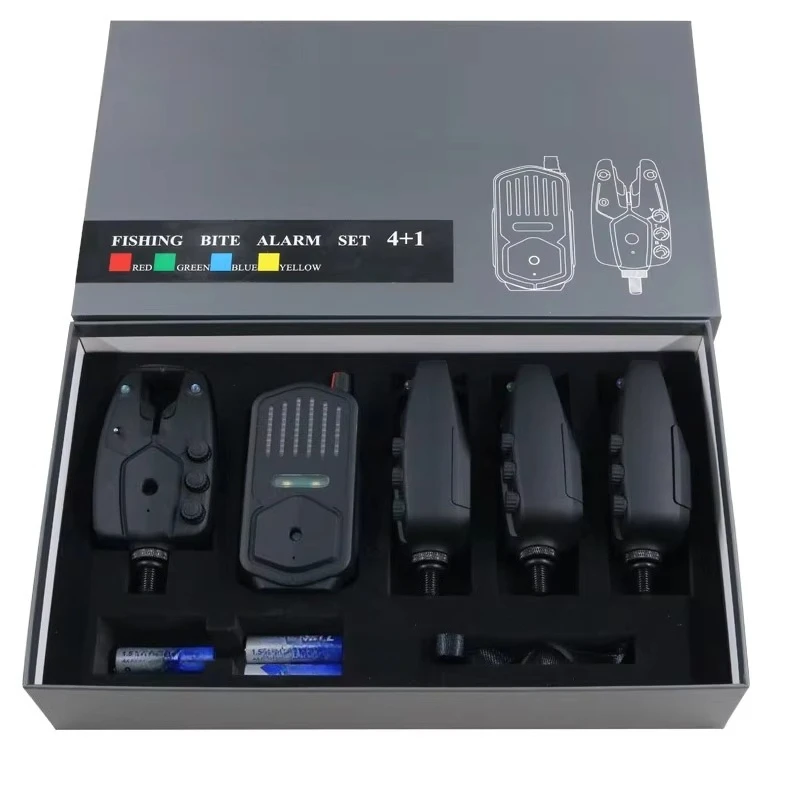 JZH-RF2958 4 + 1 أسود عالي الجودة مناسب لمختلف أجهزة إنذار لدغة الصيد المقاومة للماء والمتينة #2