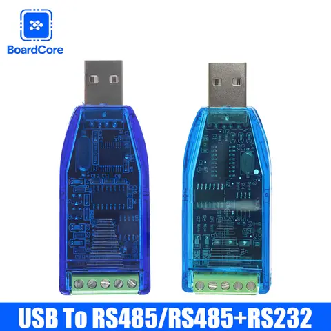 Adaptador convertidor Industrial USB a RS485 RS232, módulo de comunicación serie bidireccional medio dúplex, Chip de protección TVS CH340
