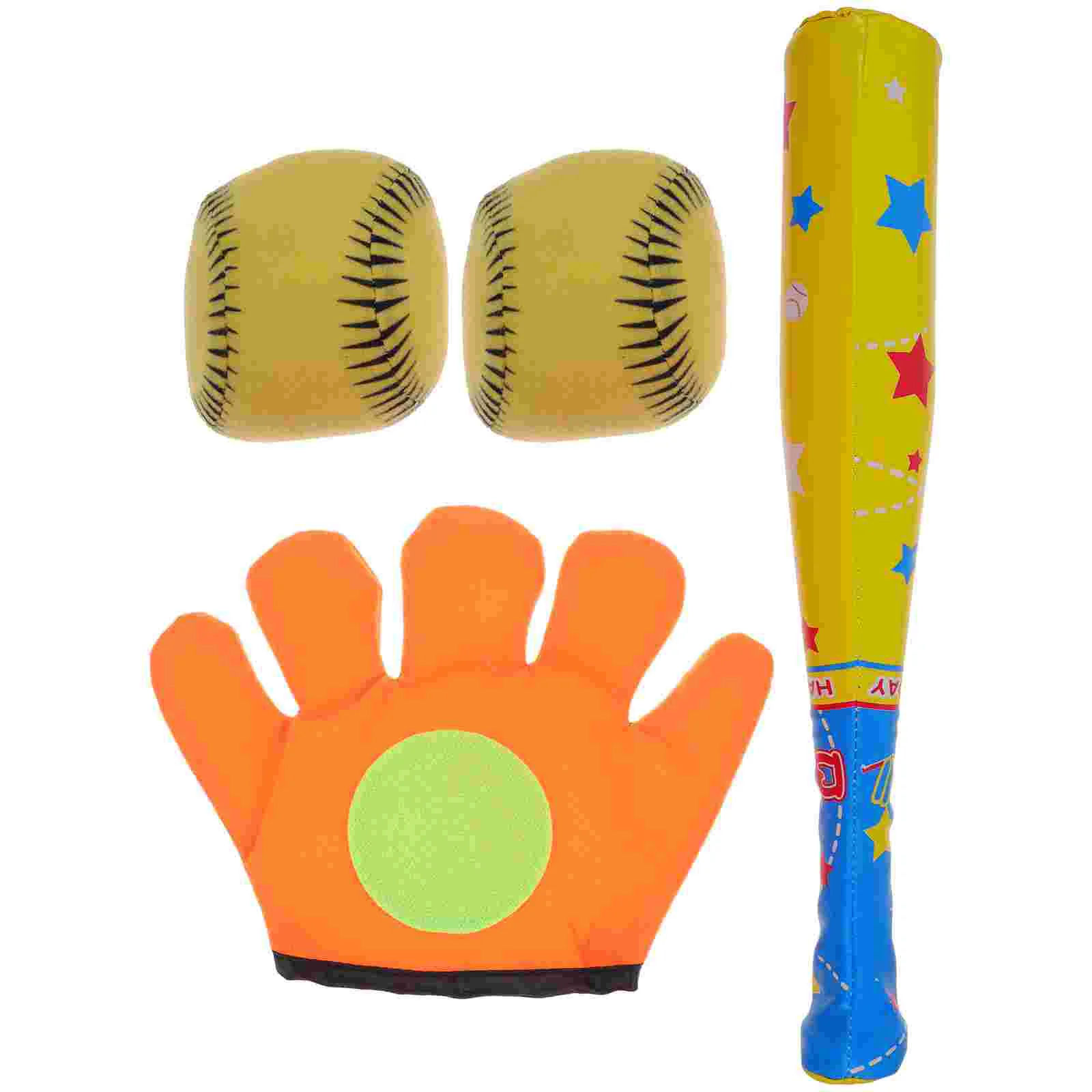 Terno de beisebol brinquedo jogar pegar bolas brinquedos e morcegos kit plástico ao ar livre pegajoso criança crianças