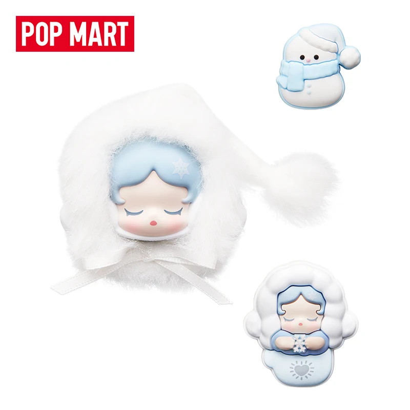 

POP MART пушистая и уютная серия с пряжкой и отверстием, слепая коробка, игрушки, рождественские подарки, Молли Лабу, череппанда, Dimoo, мерцающая на складе