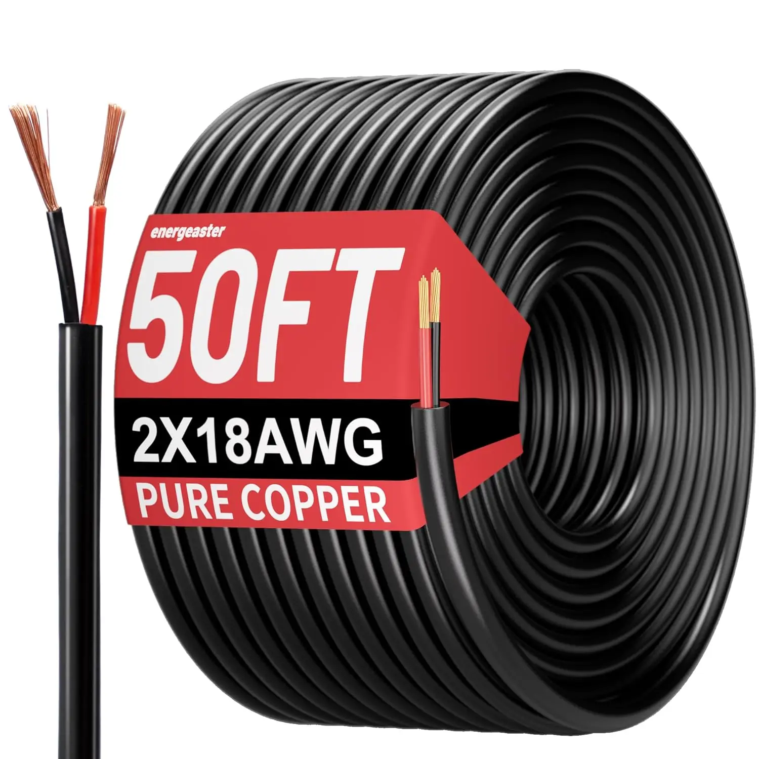 

Электрический кабель 50 футов, 18 AWG, 2-жильный, из чистой меди, в ПВХ-изоляции, для светодиодных лент, автомобилей и морского применения