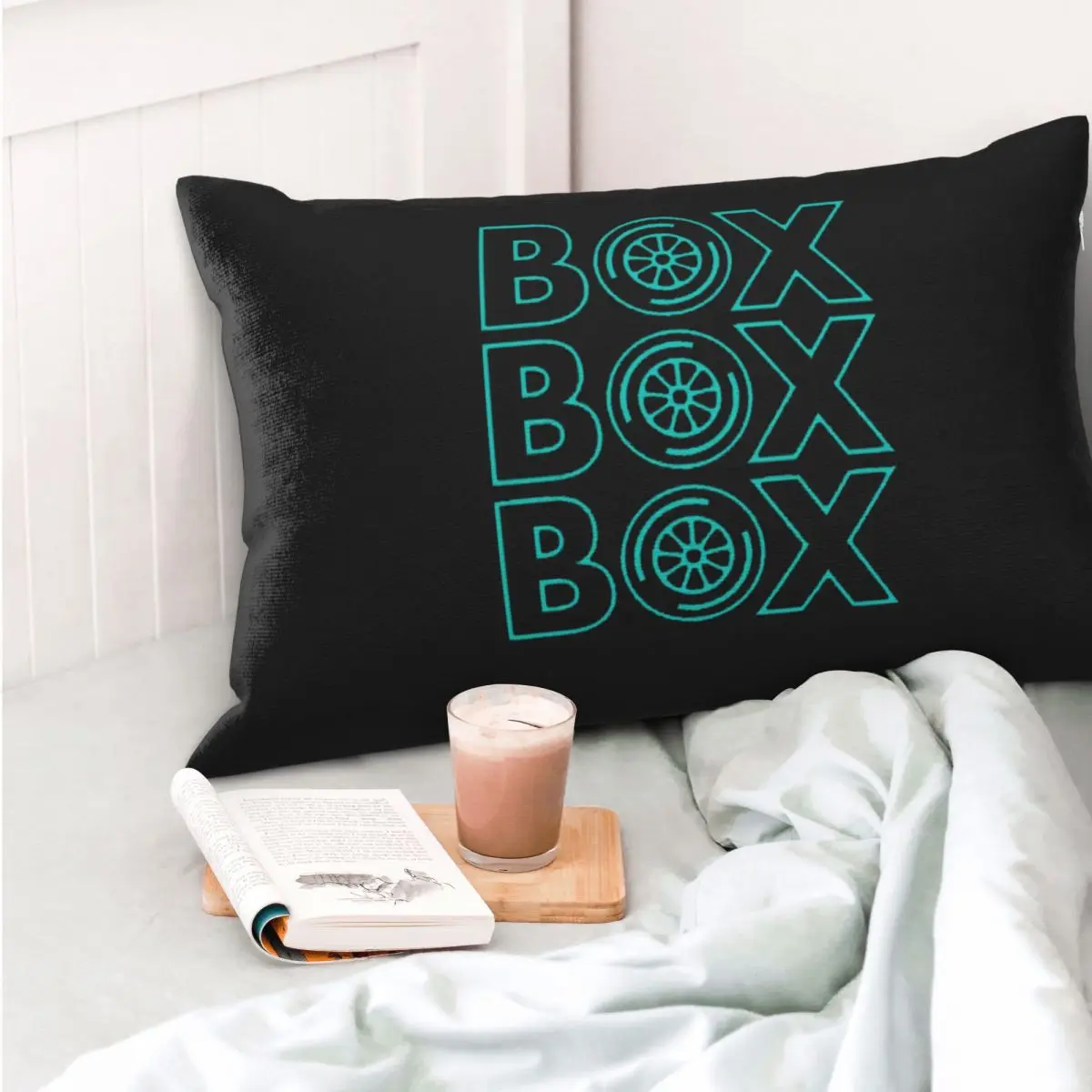 Box Box Box Silver Arrows F1 Tyre Design Rectangle Pillowcase Cushion Cover Decor Bedroom Bed Home Comfort Throw Pillow