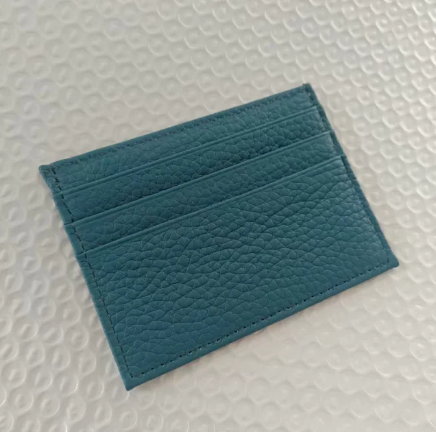 Kreditkartenetui aus Leder, individueller Initialenhalter, personalisierte Initiale, schlanke Geldbörse, Monogramm, Namensbrieftasche, Kartenhalter, DIY, Weihnachten