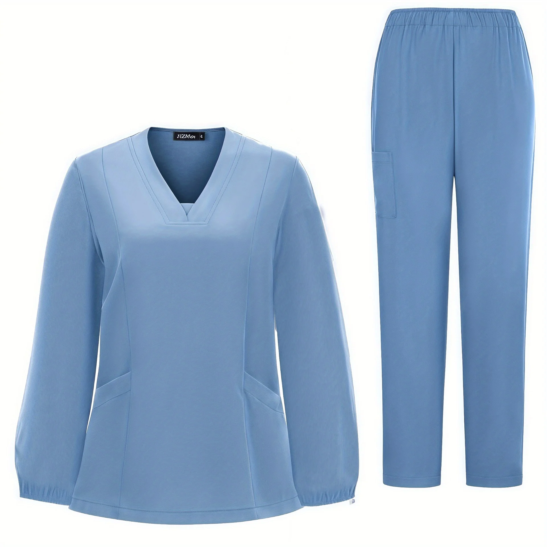 Наборы скрабов с длинными рукавами для больниц полости рта, легкая женская рабочая одежда для медсестер