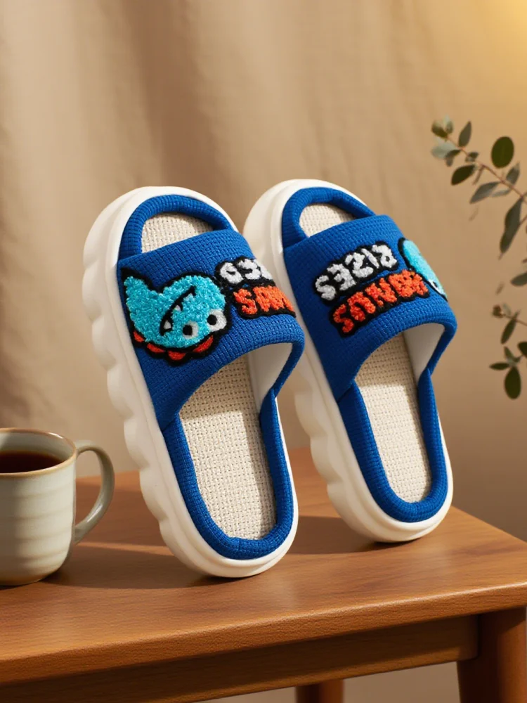 

Boys cartoon cute dinosaur slippers indoor comfortable silent home slippers