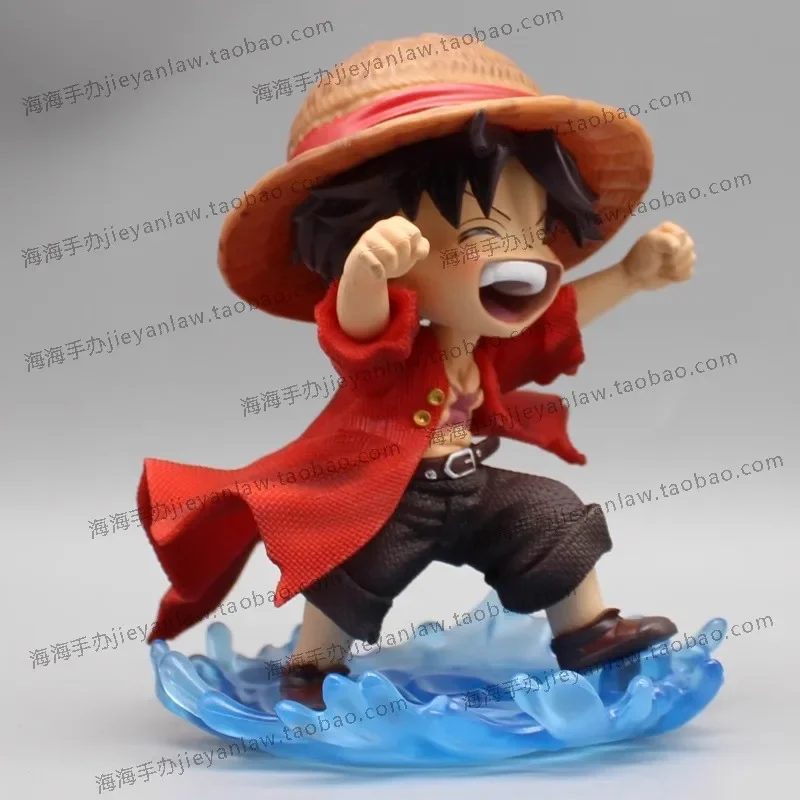 อะนิเมะOne PieceตัวเลขลิงD Luffyตัวเลขการกระทํารุ่นQยิ้มLuffyหมวกฟางรูปปั้น15Cm PVCคอลเลกชันรุ่นของเล่น