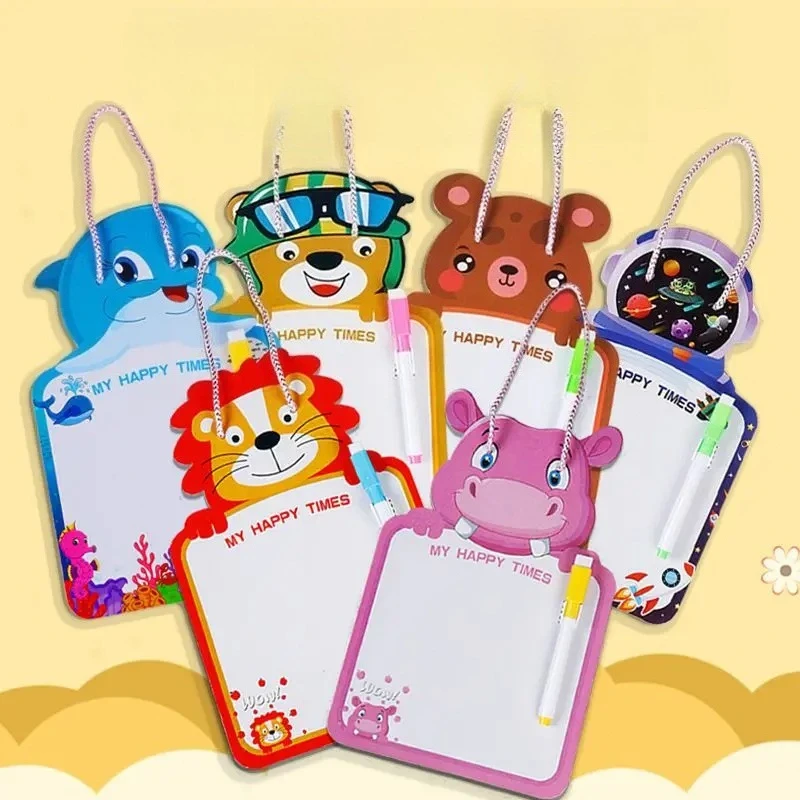 1Set Uitwisbare Dubbelzijdig Kids Doodle Board Herbruikbare Schrijven Tekentafel Montessori Speelgoed voor Peuters Vroege Educatief Speelgoed