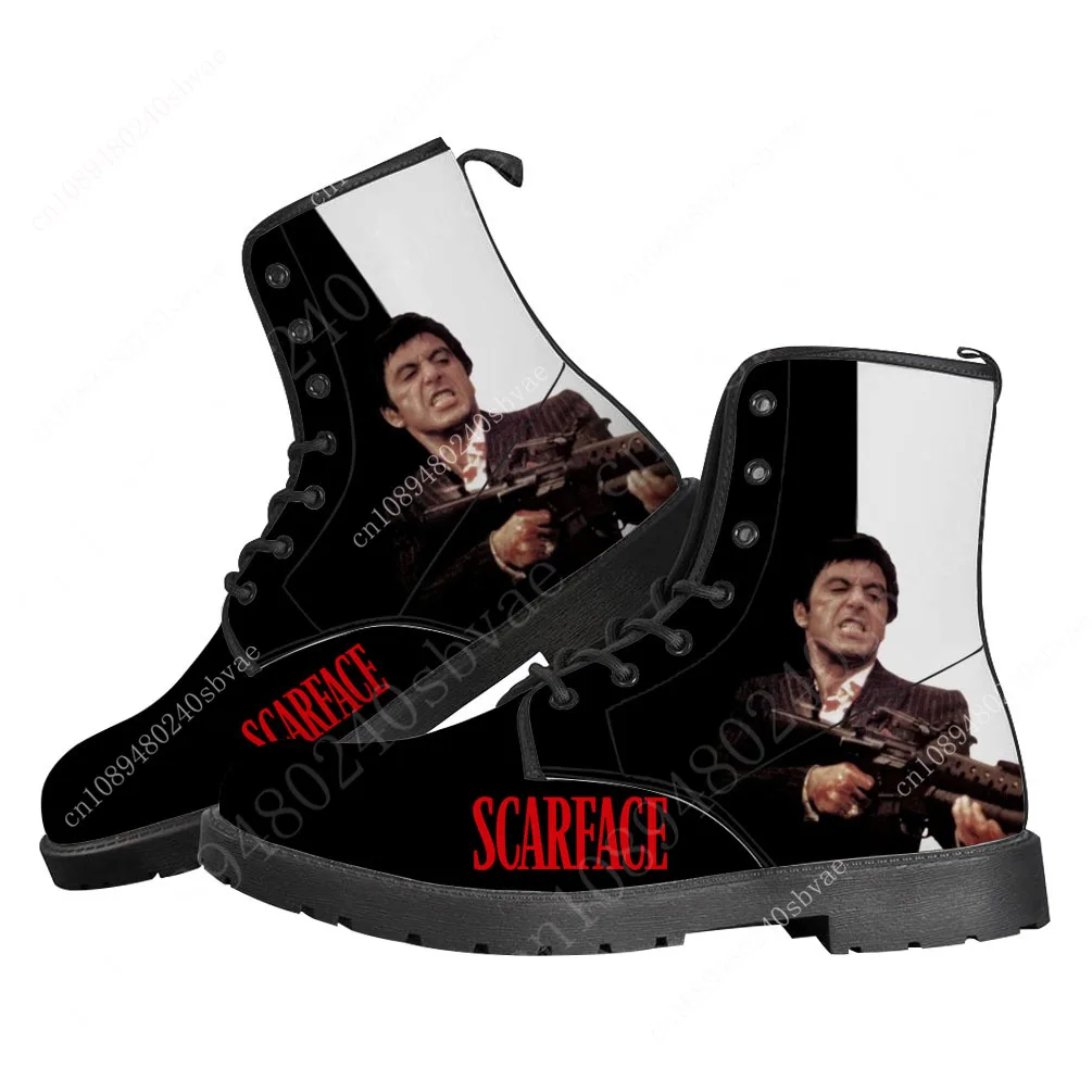 

Scarface Boots Mens Womens Teenager Shoes Casual Boot Hot Movie Outdoor Light High Quality Couple Print on Demand Customize Shoe