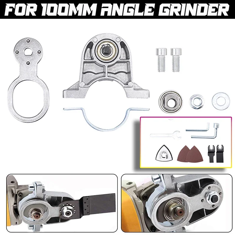 M10 Thread Angle Grinder To Grooving Machine Adapter Conversion Universal Head with Saw Blade For 100mm Models Woodworking Tool