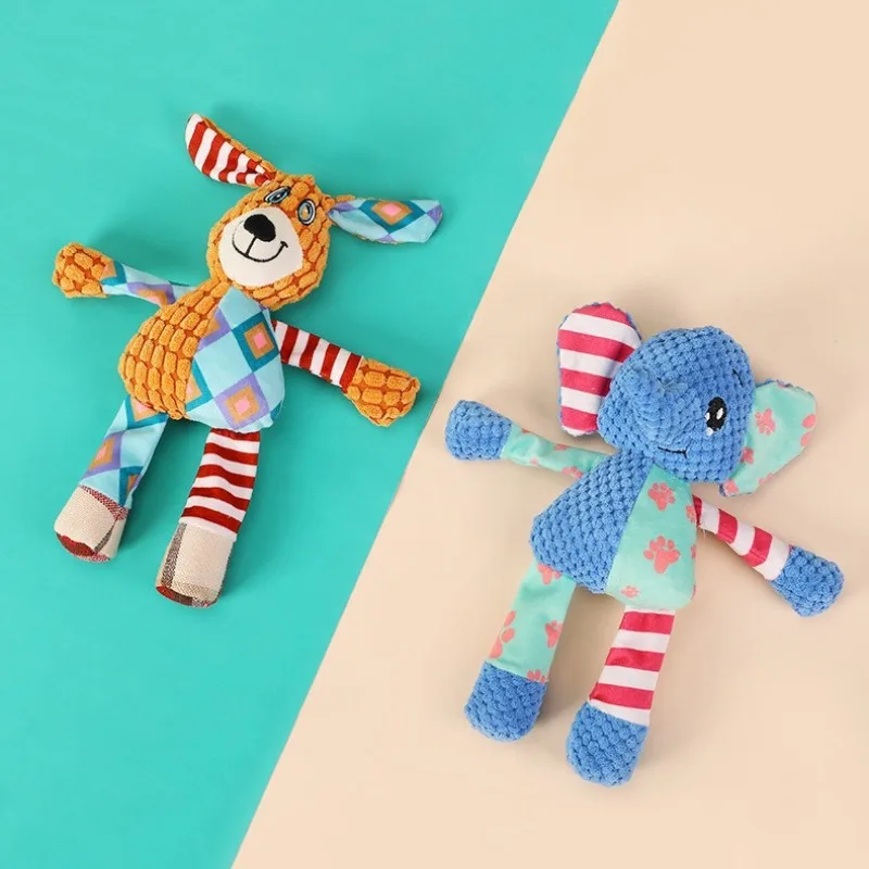 الحيوانات الأليفة ألعاب من نسيج مخملي الكلب التفاعلية تنظيف الأسنان اللعب لطيف الحيوان نمط لدغة مقاومة صار جرو الصوت مضغ لعبة مستلزمات الحيوانات الأليفة