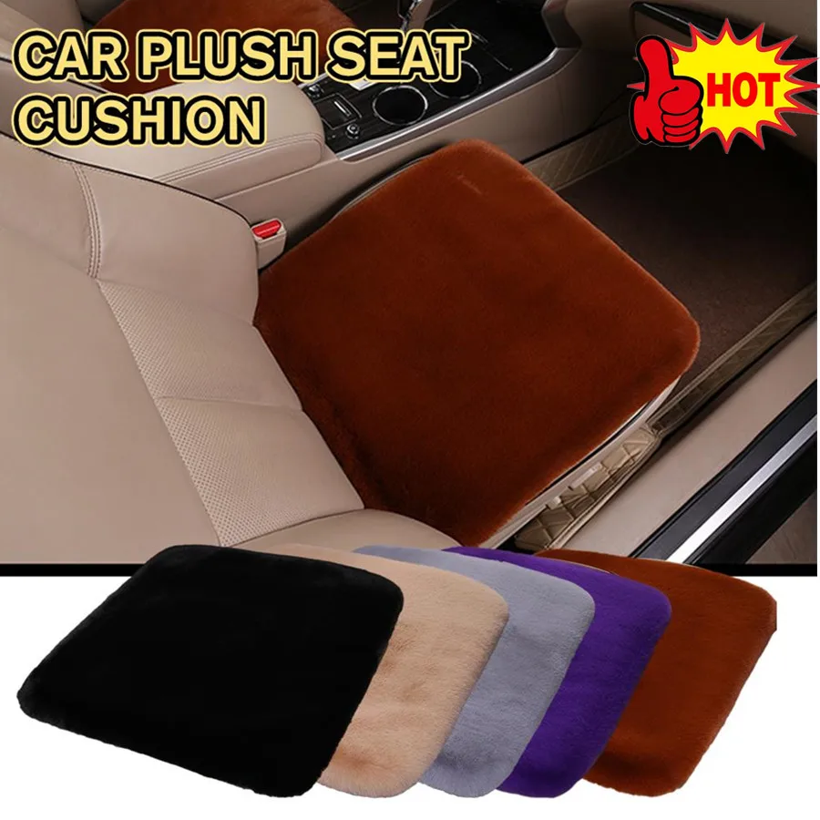 Neue Winter Warme Auto Sitz Abdeckung Vorne Hinten Kissen Plüsch Pad Schutz Matte Weichen Bequemen Stuhl Kissen Zubehör Universal