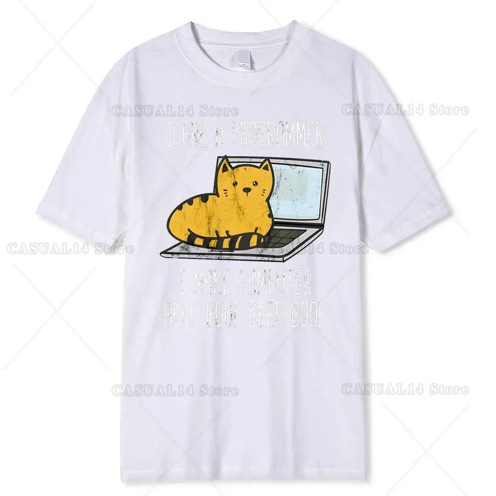 I Are Programmer I Make Computer Beep Boop Beep Boop Male T-Shirt Fashion Print T Shirt Oversize T-Shirts Summer Cotton