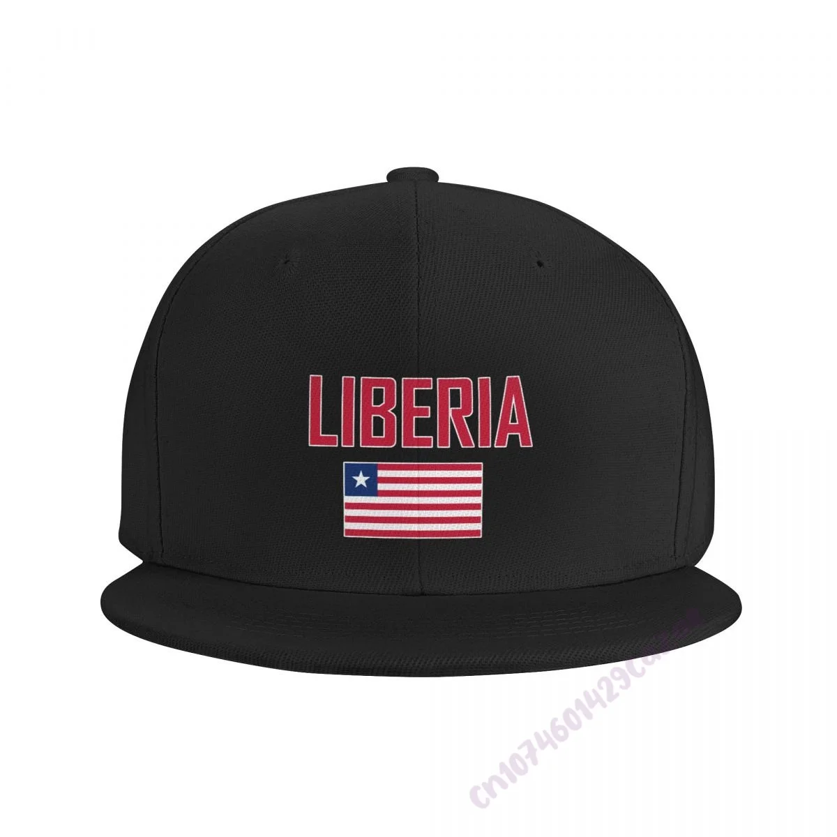 LIBERIA Flag Flat Brim Baseball Cap Breathable Adjustable Men Women Outdoor Hip Hop Hat For Gift