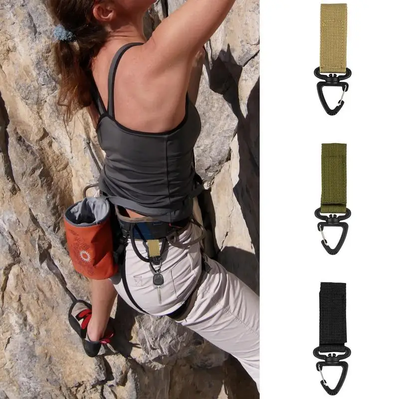 Portable Nylon Webbing Supplies Hang Buckle Strap Carabiners TacticalBuckle Belt Clips Keychain Hunting Accessories