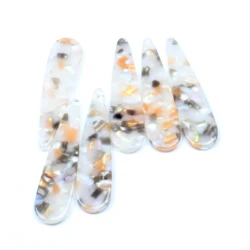 Tortoise Shell Earring Charms,Acetate Acrylic Long skinny Shaped Pendant,Earrings Part,Big Earring Findings,56x13mm