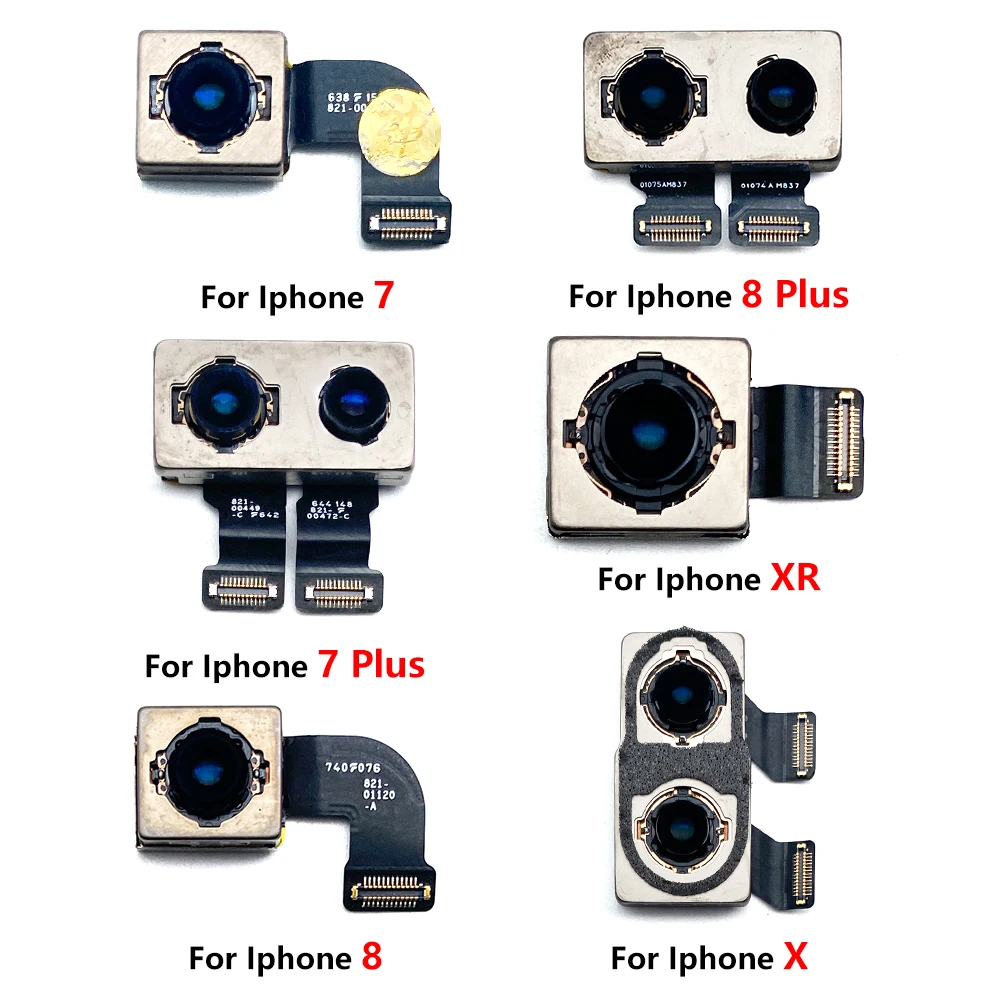 Rear Camera For Iphone 7 8 Plus X XR XS Max Test High Quality Back Front Rear Main Camera Sensor Flex Cable Phone Parts