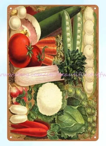 apartment accessories 1897 vegetables seeds Brotherton & sons metal tin sign