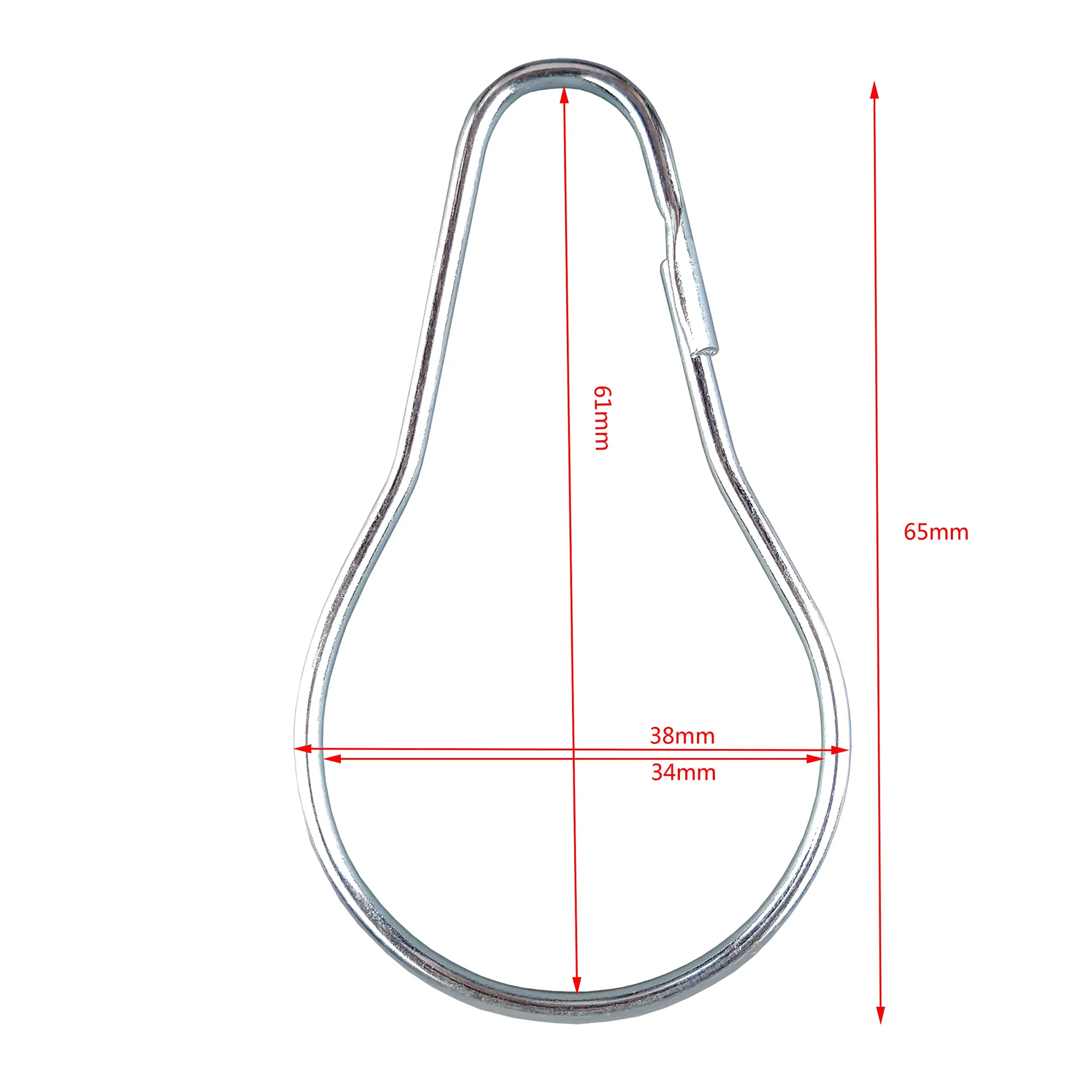 Metal Shower Curtain Rings,Stainless Steel Hanging Clips and Hooks,Set of 400,Silver