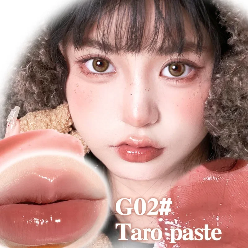 Gogotales Blue Sweet Pink Ballet Moisturizing Lipstick - Waterlight Mirror Finish Lip Glaze Resistant to Cup Sticking