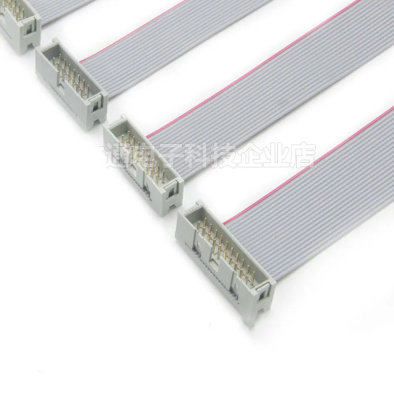 5pcs FC-DC3 2.54mm Pitch 10/14/16/20/26/30/34/40/50Pin IDC Box Header Flat Ribbon Download Data Cable 10/20/30/40/50/60/80/100cm