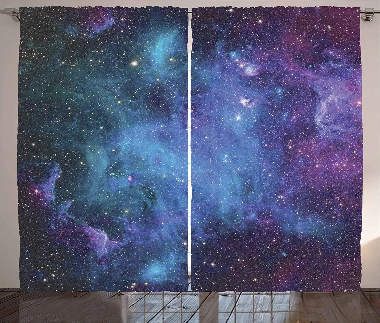 Outer Space Blackout Curtains Galaxy Stars in Space Celestial Astronomic Planets in The Universe Milky Way Window Curtain